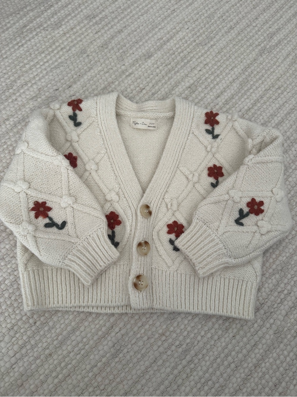 Rylee + Cru Floral Embroidered Sweater